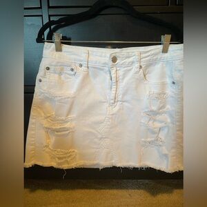 American Eagle distressed denim mini-skirt